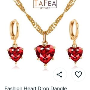 Earrings necklace gold fill